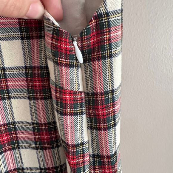 Kiel James Patrick Sleeveless Plaid Deck The Halls Shift Dress Extra Small XS - Picture 4 of 5